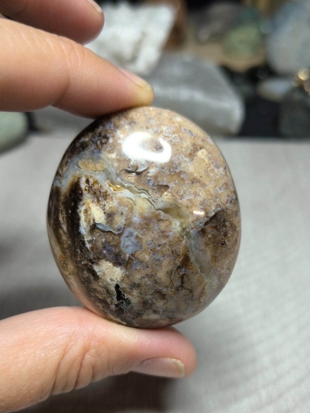 #25 Boulder Opal Palm Stone